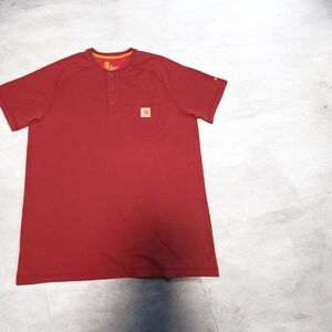 Carhartt Men's Brick Red Short Sleeve Tee Medium Size